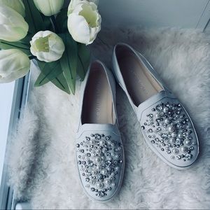 ✨Stuart Weitzman White Suede Nubuck Sneakers